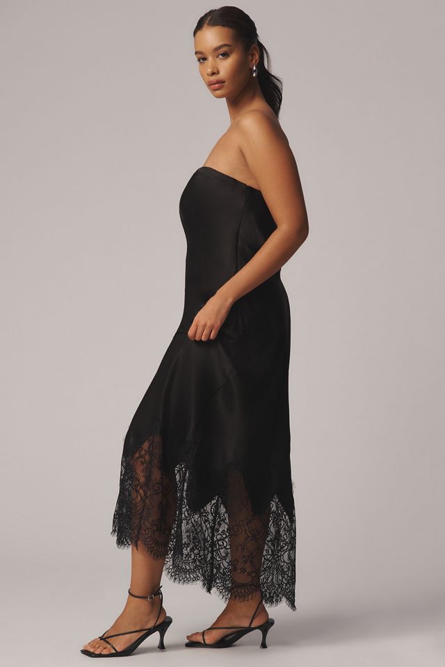 By Anthropologie Lace-Trim Midi Slip Dress #6