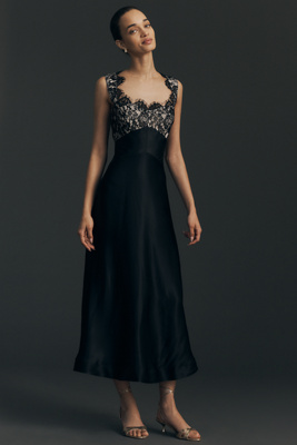 The Jocelyn Sleeveless Lace Midi Dress by Maeve