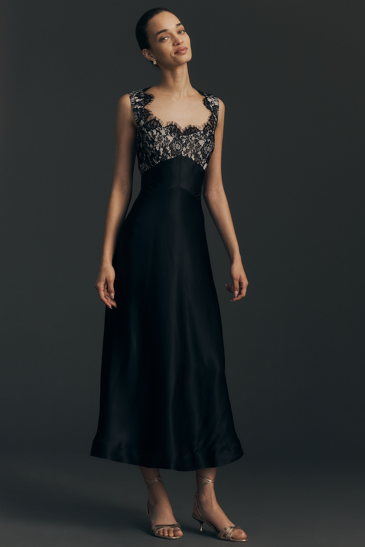 The Jocelyn Sleeveless Lace Midi Dress by Maeve