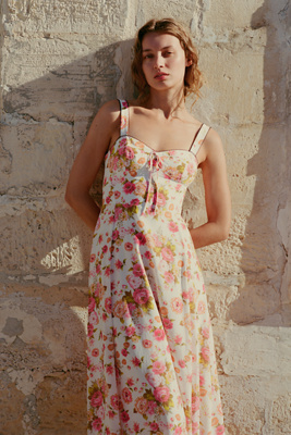 knee length dresses for ladies Off Shoulder Eyelet Midi Dress