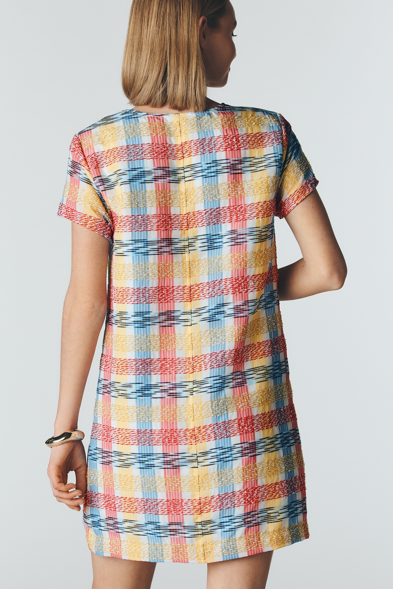 Maeve Gingham Buttondown Shift Dress