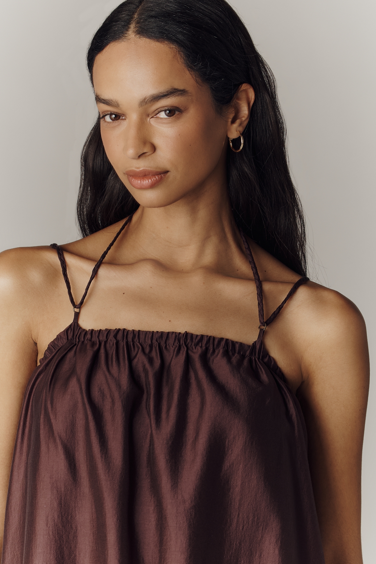 By Anthropologie Strappy Bubble Midi Dress