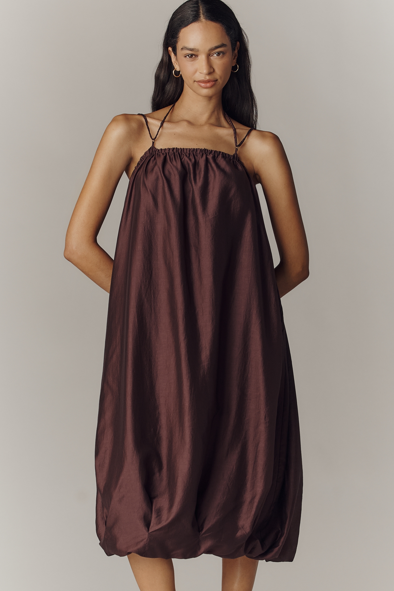 By Anthropologie Strappy Bubble Midi Dress