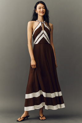 By Anthropologie Halter Maxi Dress