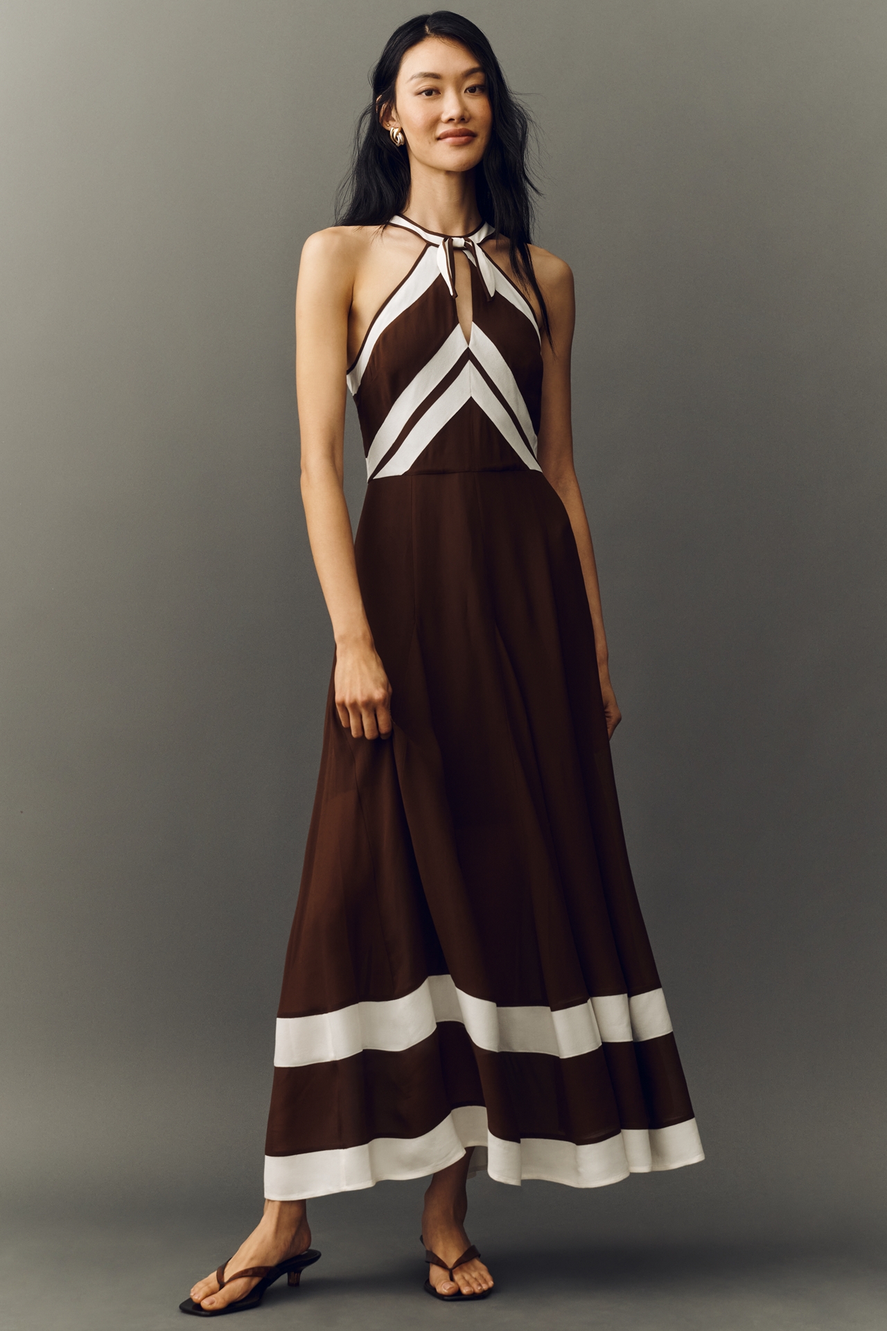 By Anthropologie Halter Maxi Dress