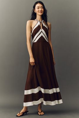 Maeve Linen Tie-Back Maxi Dress | Anthropologie ES