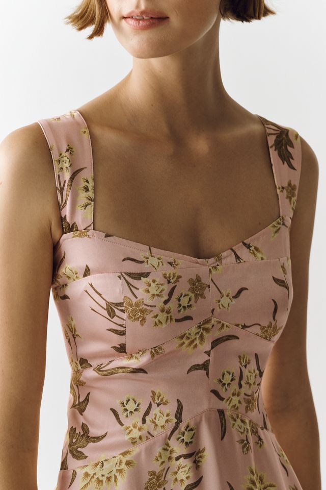 knee length dresses for ladies The Jocelyn Floral Tapestry Mini Dress main image 1