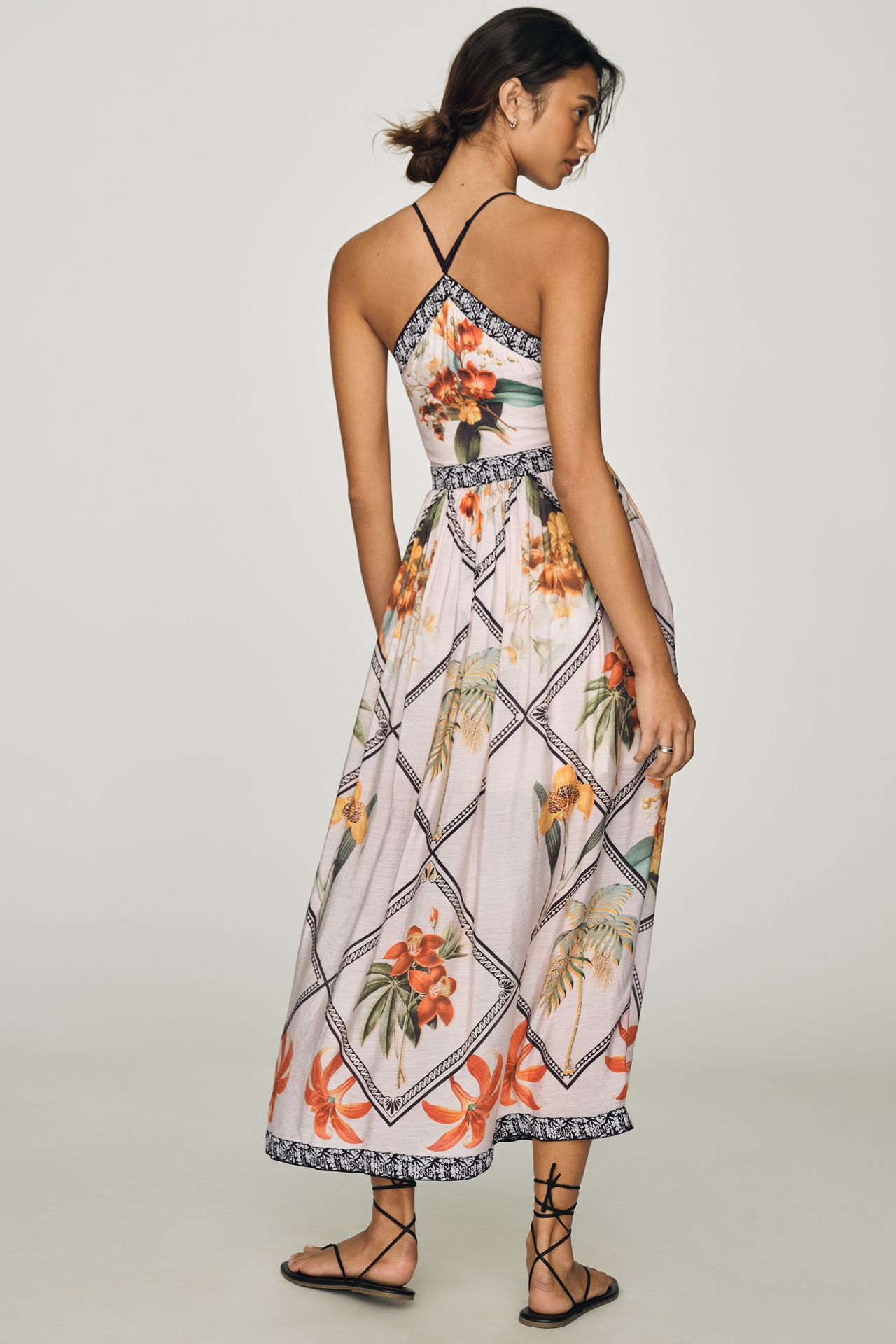 By Anthropologie Scarf Print Midi Dress
