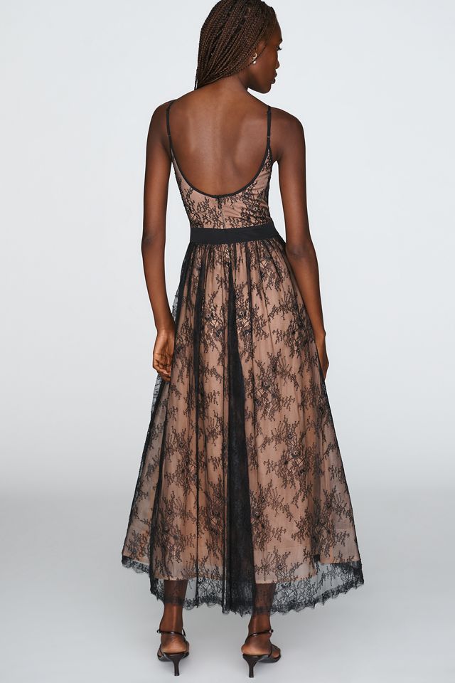Abito Midi in Organza e Pizzo By Anthropologie #3