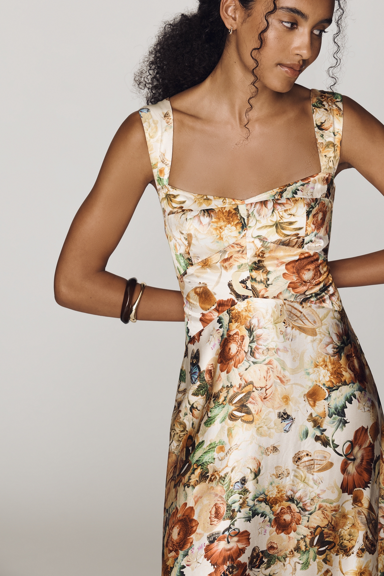 Maeve Jocelyn Midi Slip Dress by Burcu Korkmazyurek