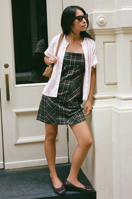 Maeve Square-Neck Mini Dress