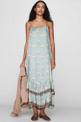 By Anthropologie Tiered Ruffle Midi Dress