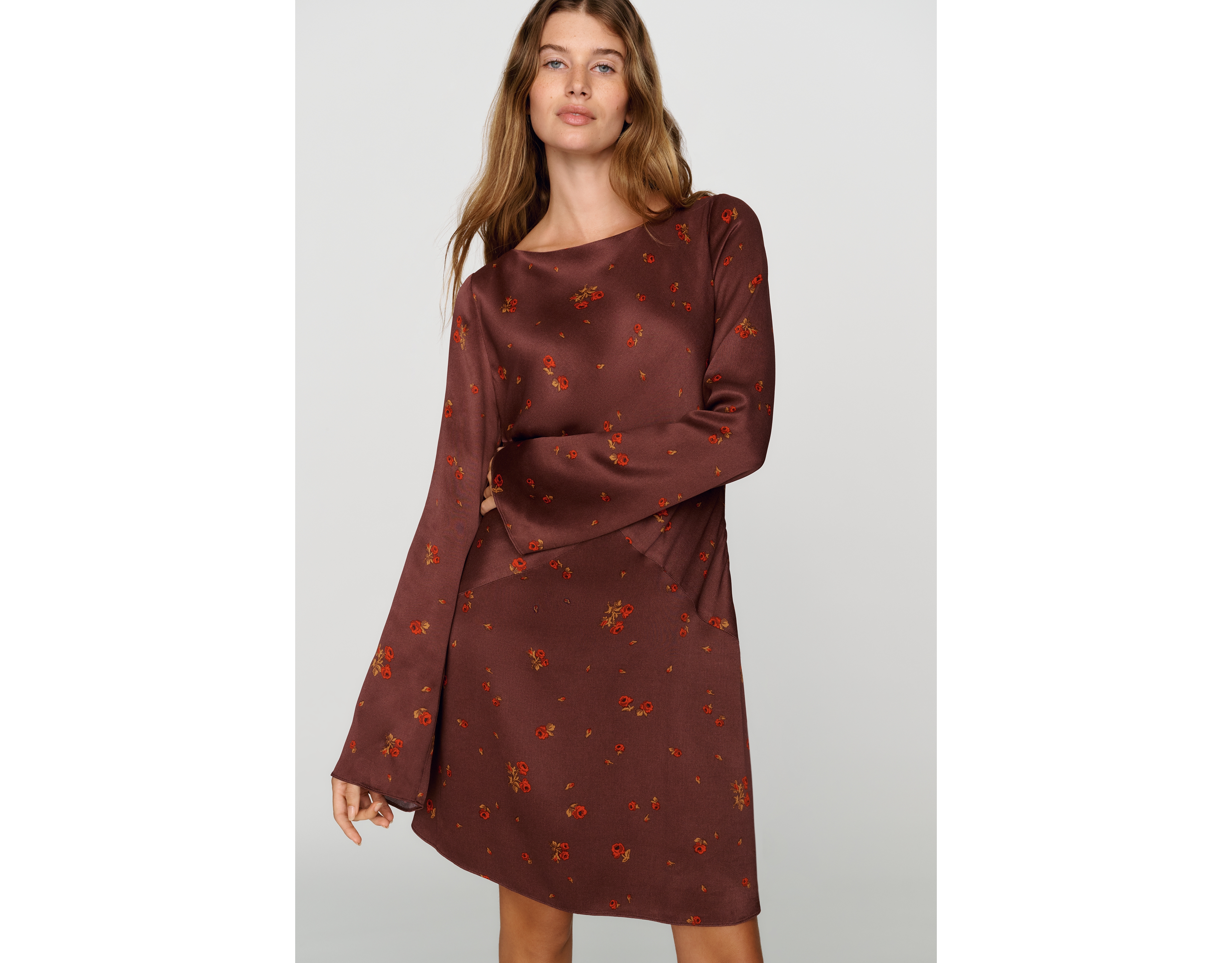 By Anthropologie Cowl Back Mini Dress