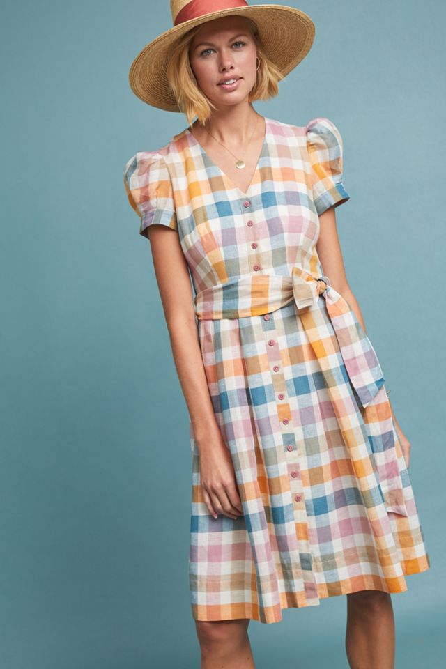 Poppy Plaid Shirtdress | Anthropologie