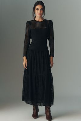 Maude Adeline Long-Sleeve A-Line Maxi Dress