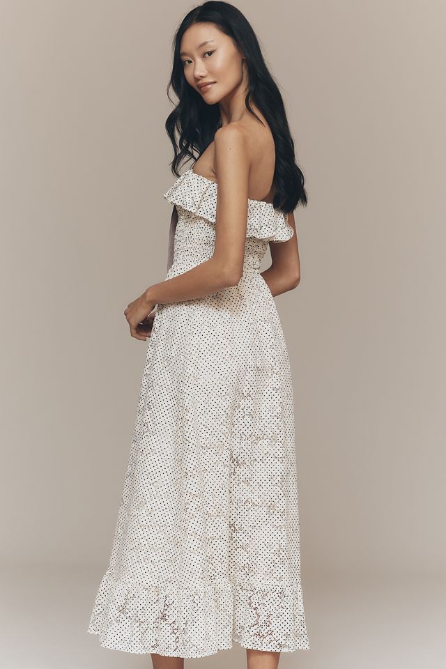 Maude Club Pippa Strapless Smocked Maxi Dress | Anthropologie