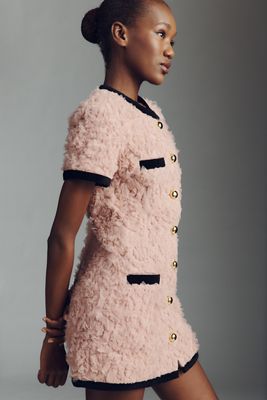 【タグ付未使用】Hesiod Frills Dress THE TOE Nobody's Child Dakota knot detail long sleeve midi dress in navy