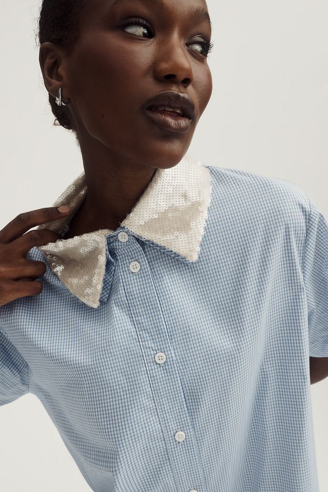 Maude Club Dalton Pleated Mini Shirtdress #5