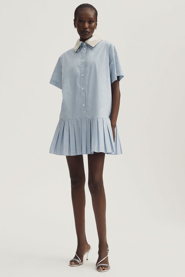 Maude Club Dalton Pleated Mini Shirtdress #6
