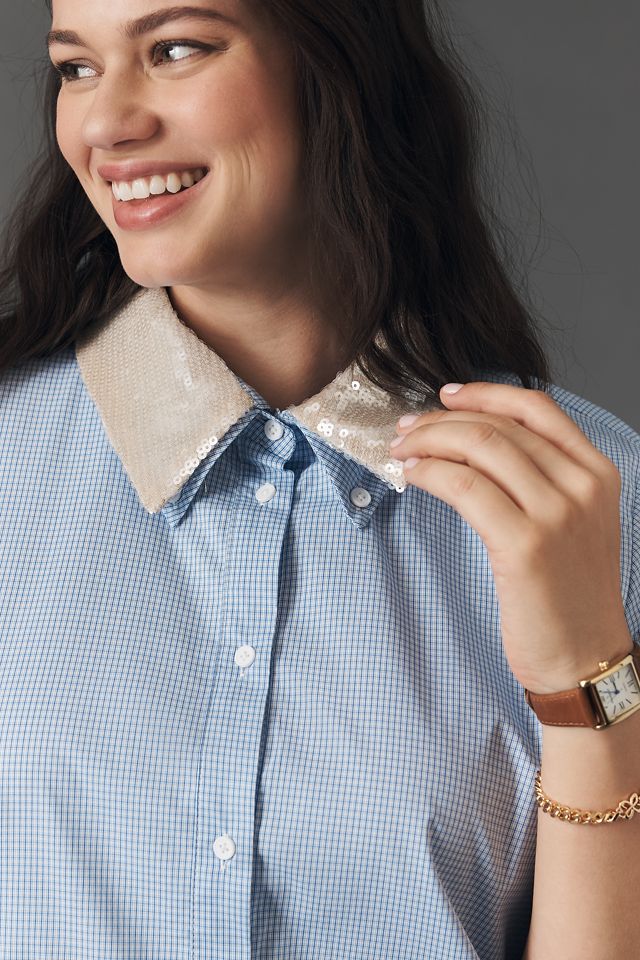 Maude Club Dalton Pleated Mini Shirtdress #1