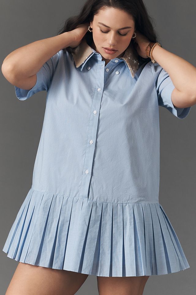 Maude Club Dalton Pleated Mini Shirtdress #2