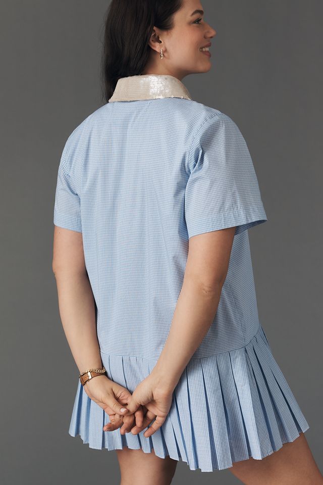 Maude Club Dalton Pleated Mini Shirtdress #3