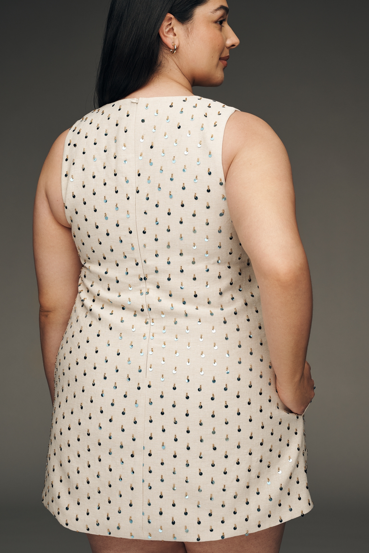 Maude Cotton Linen Jardin Sleeveless Mini Dress