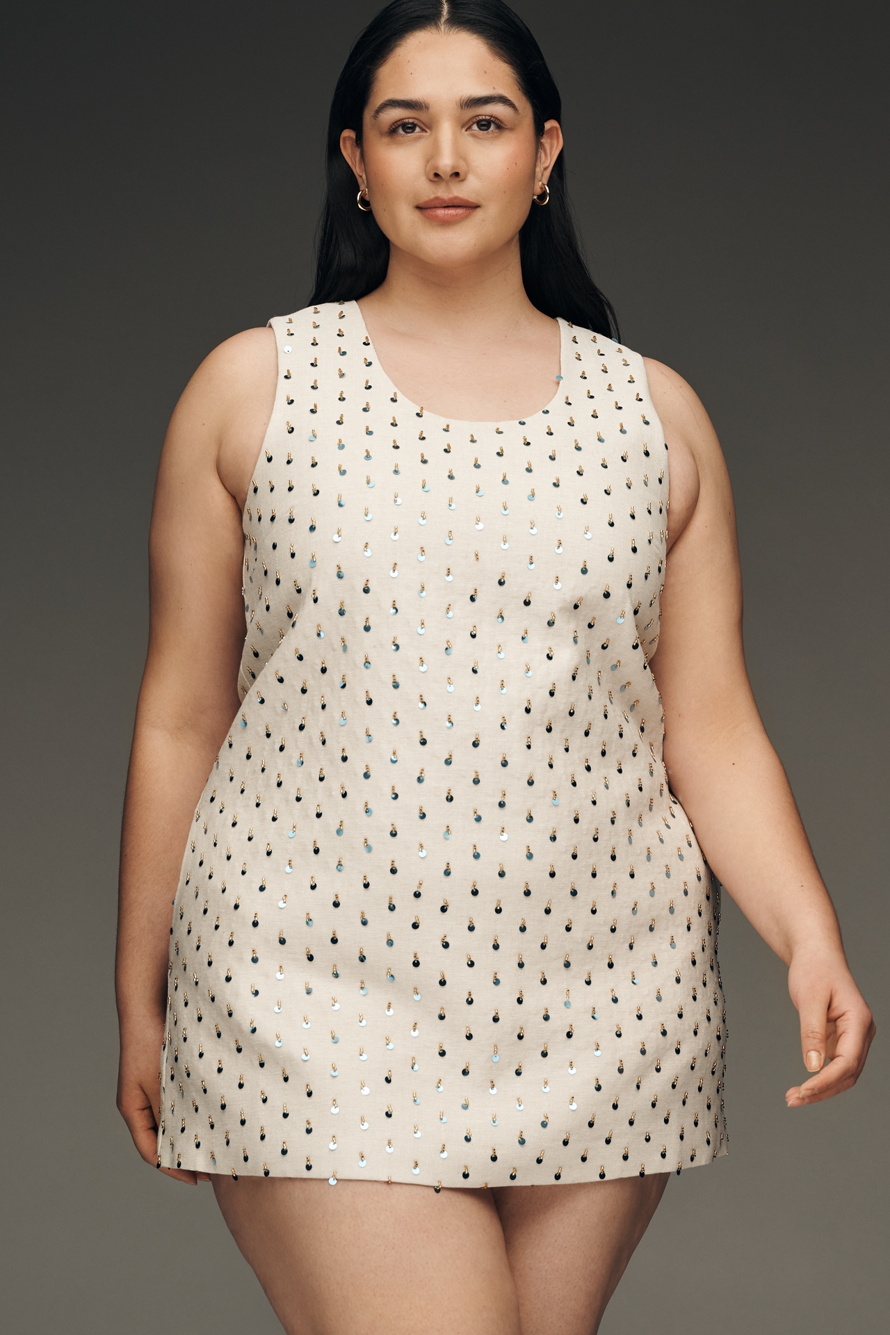 Maude Cotton Linen Jardin Sleeveless Mini Dress