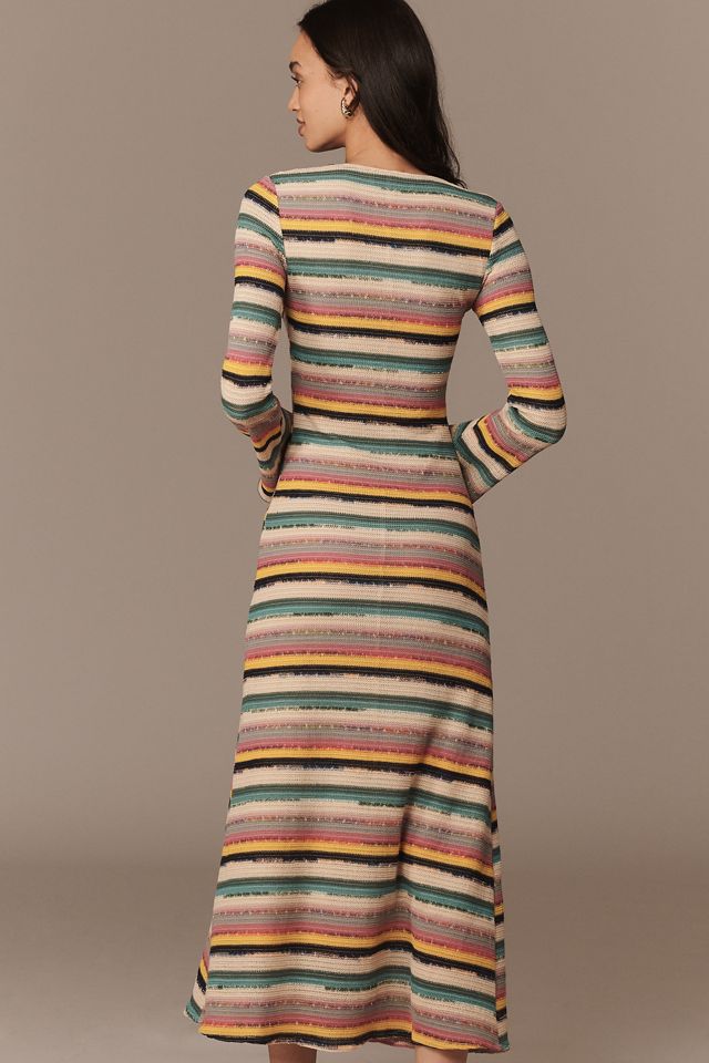Maude Club Priscilla Long-Sleeve Scoop Midi Dress #2