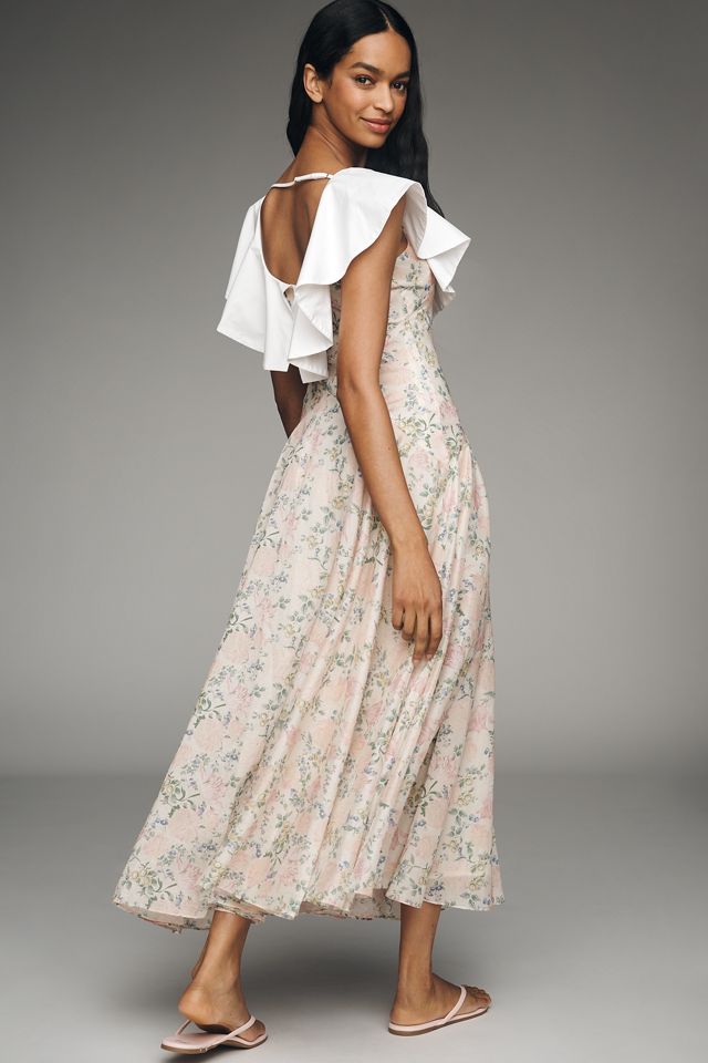 Maude Club Fawn Collared Maxi Dress