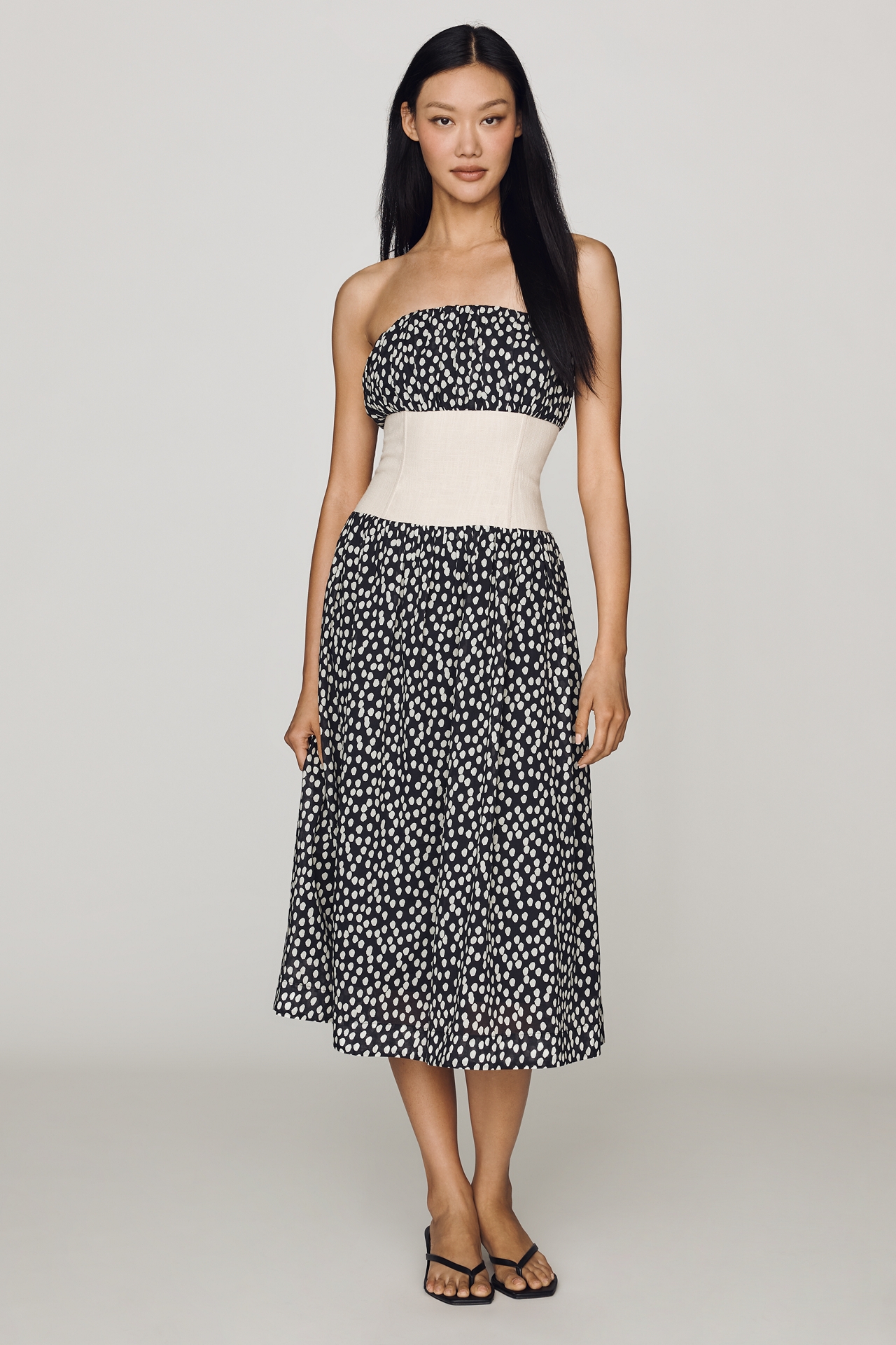 Maude Club Erin Petite 100% Cotton Midi Dress