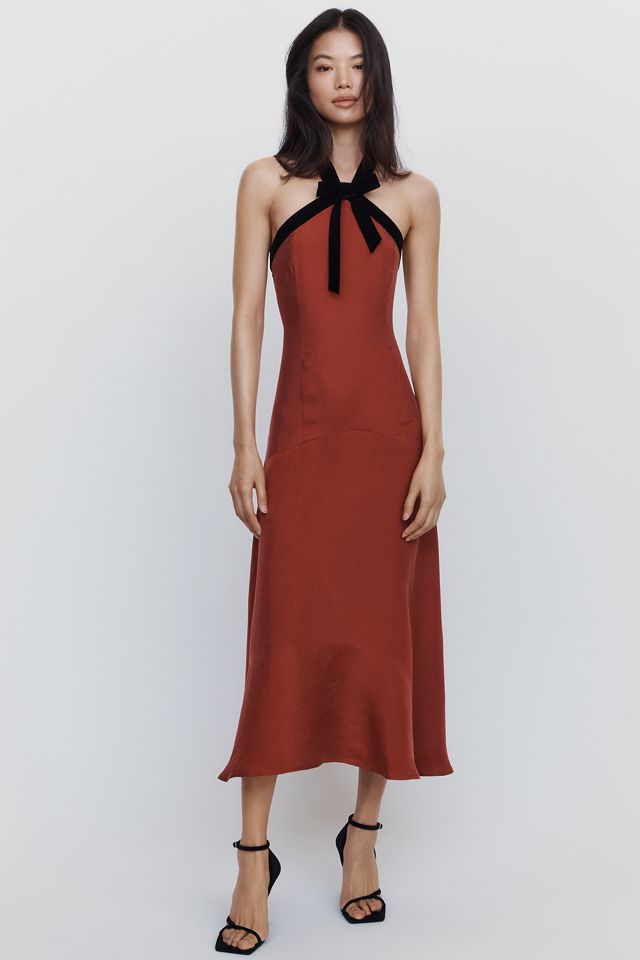 Maude Club Halter Bow Midi Dress #2