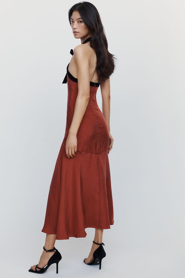 Maude Club Halter Bow Midi Dress #3