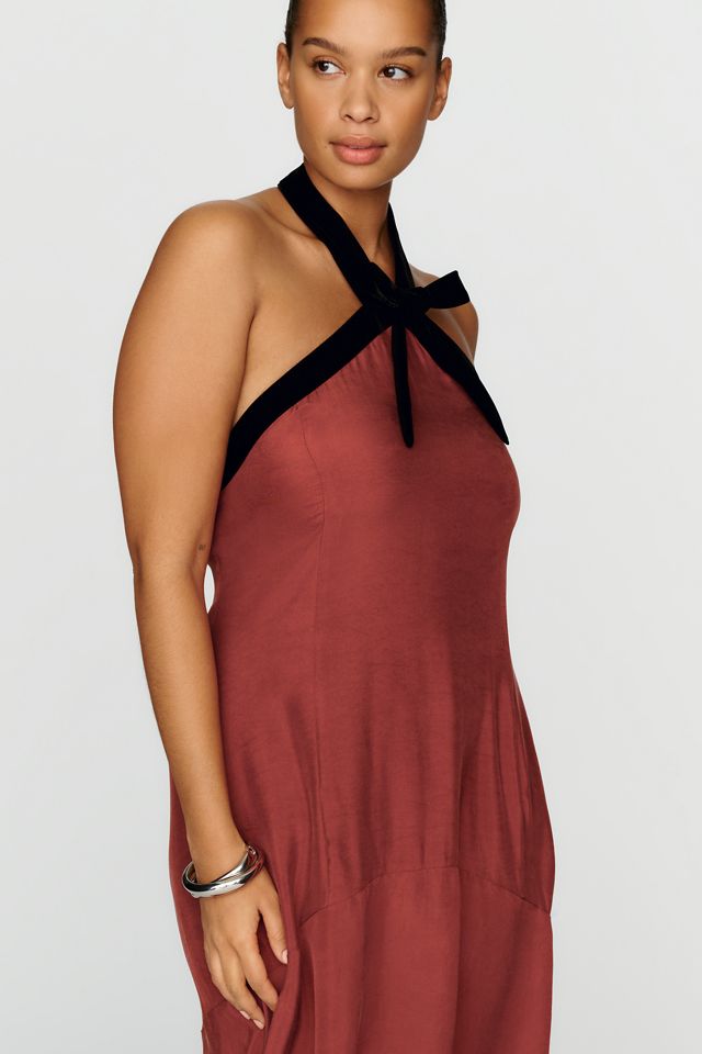 Maude Club Halter Bow Midi Dress #5