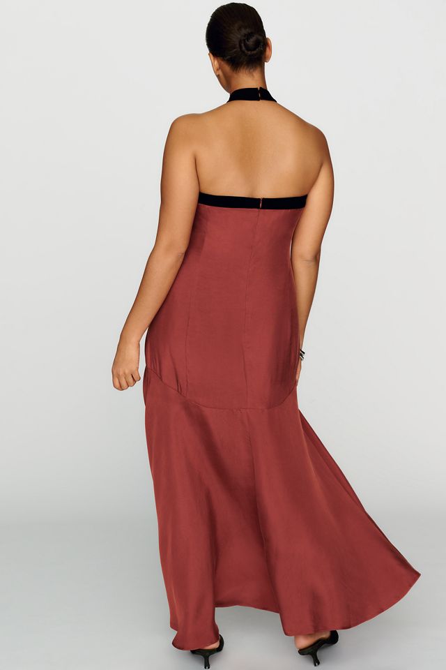 Maude Club Halter Bow Midi Dress #6
