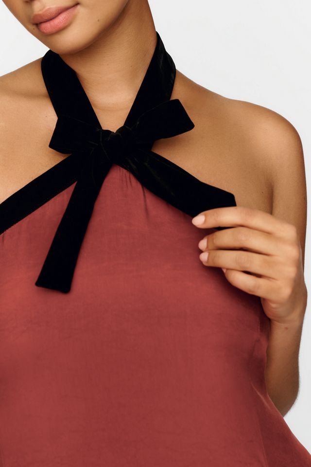 Maude Club Halter Bow Midi Dress #7