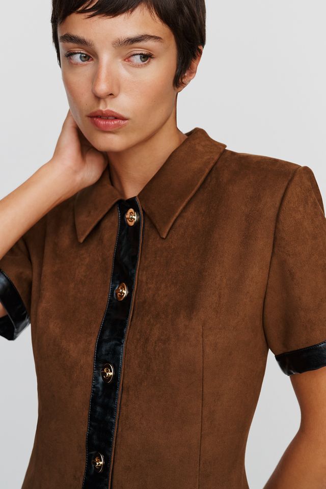 Maude Club Peyton Faux Suede Dress #2