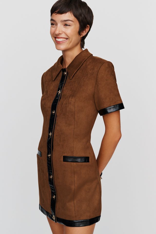 Maude Club Peyton Faux Suede Dress #1