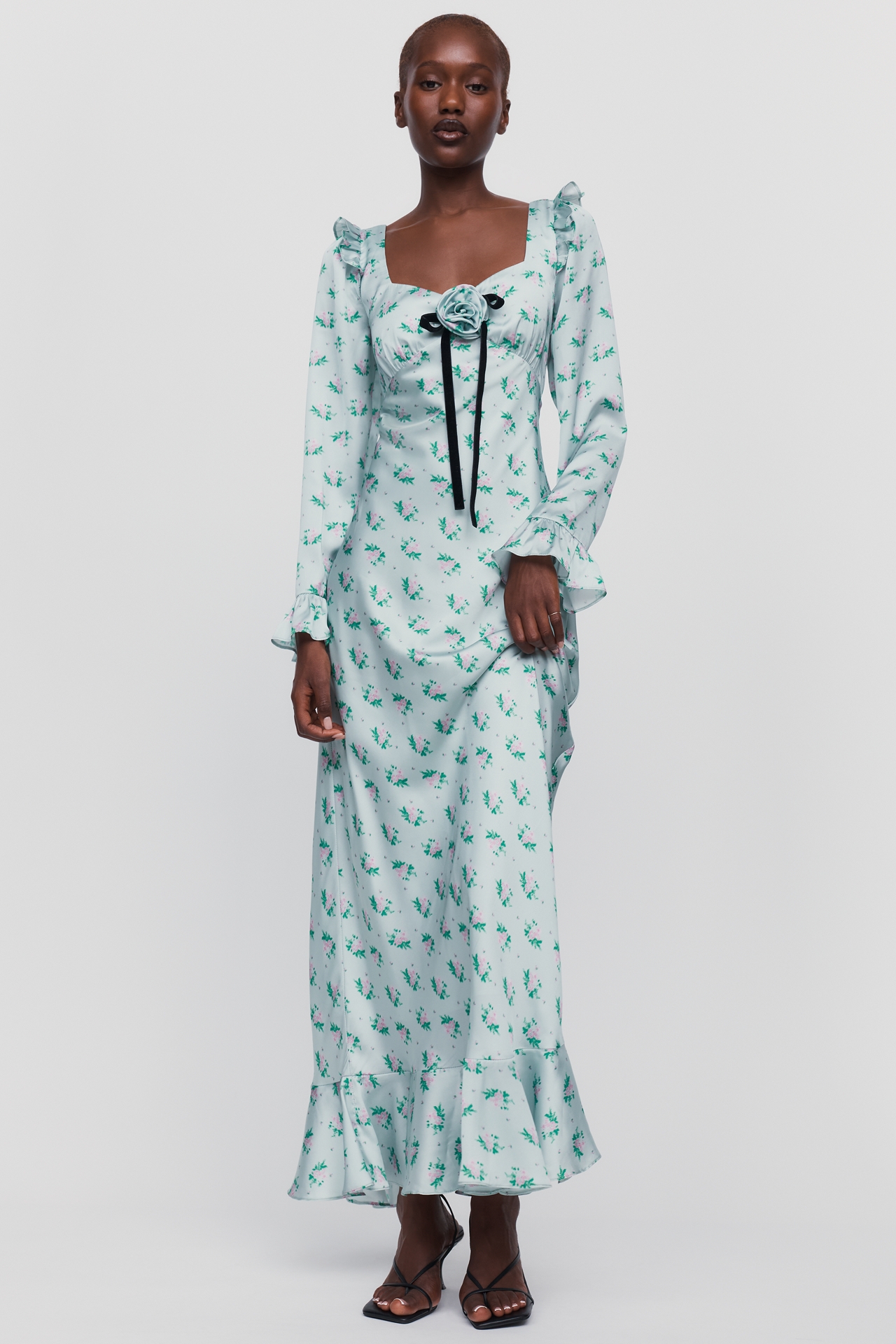 Maude Club Florence Long-Sleeve Maxi Dress