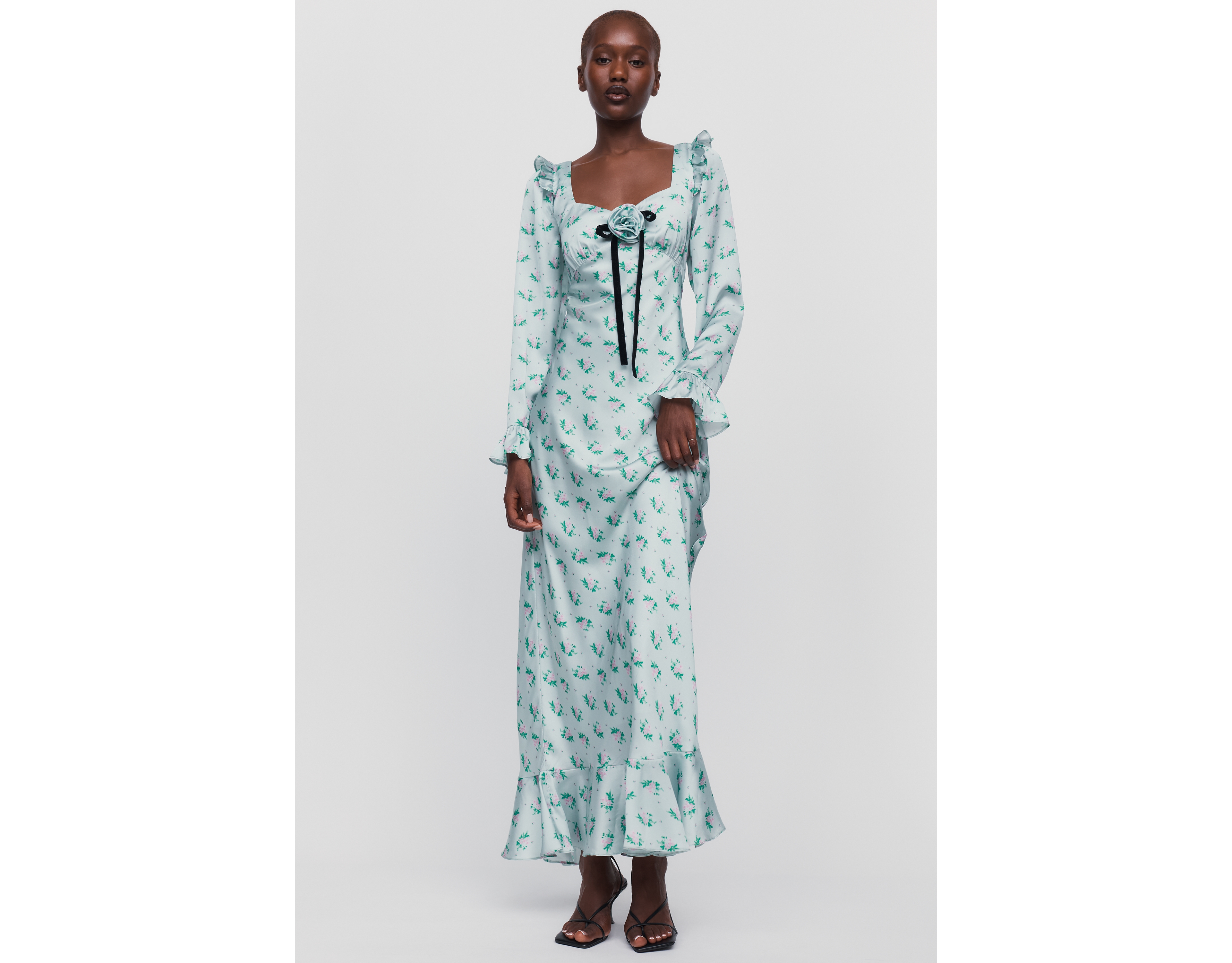 Maude Club Florence Long-Sleeve Maxi Dress