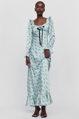 Maude Club Florence Long-Sleeve Maxi Dress
