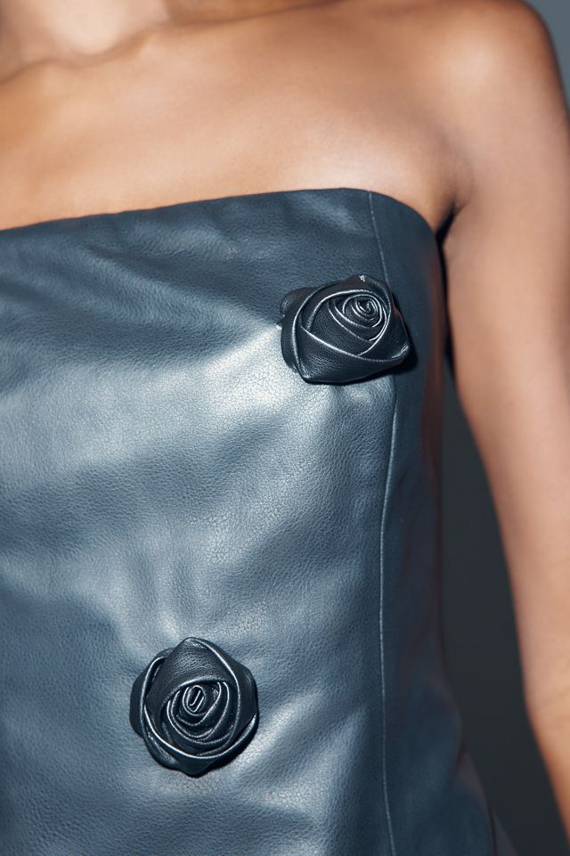 Maude Club Hera Faux Leather Mini Dress #1