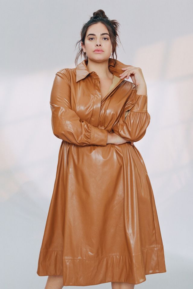 Ripley Faux Leather Midi Dress #6
