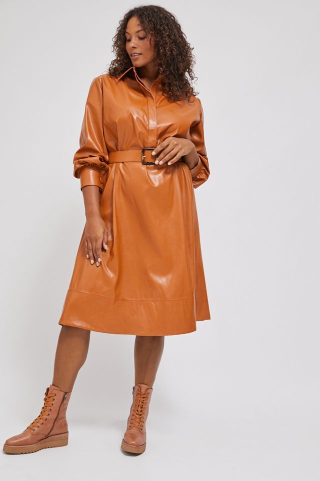 Ripley Faux Leather Midi Dress #3