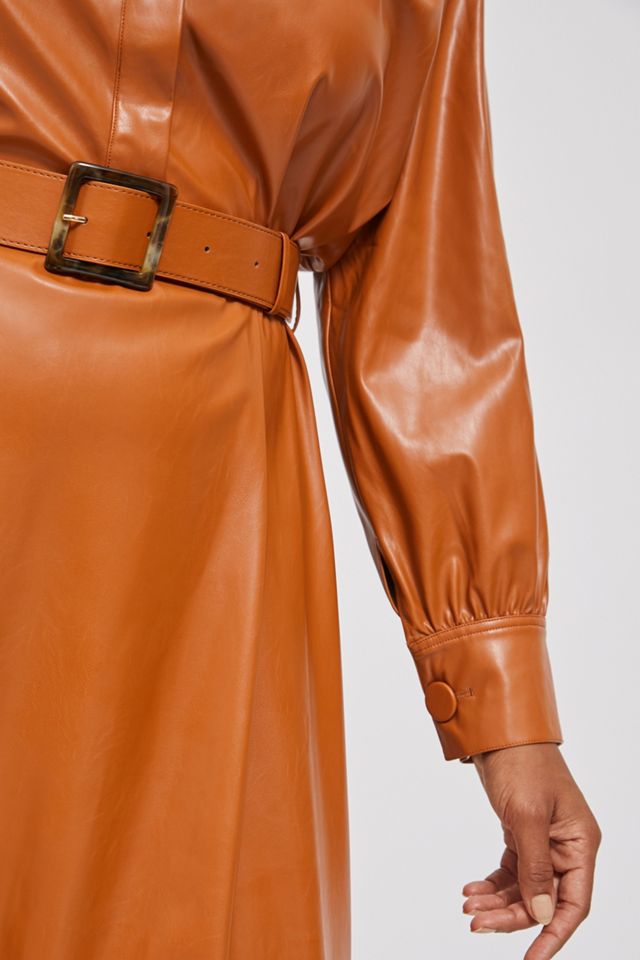 Ripley Faux Leather Midi Dress #4