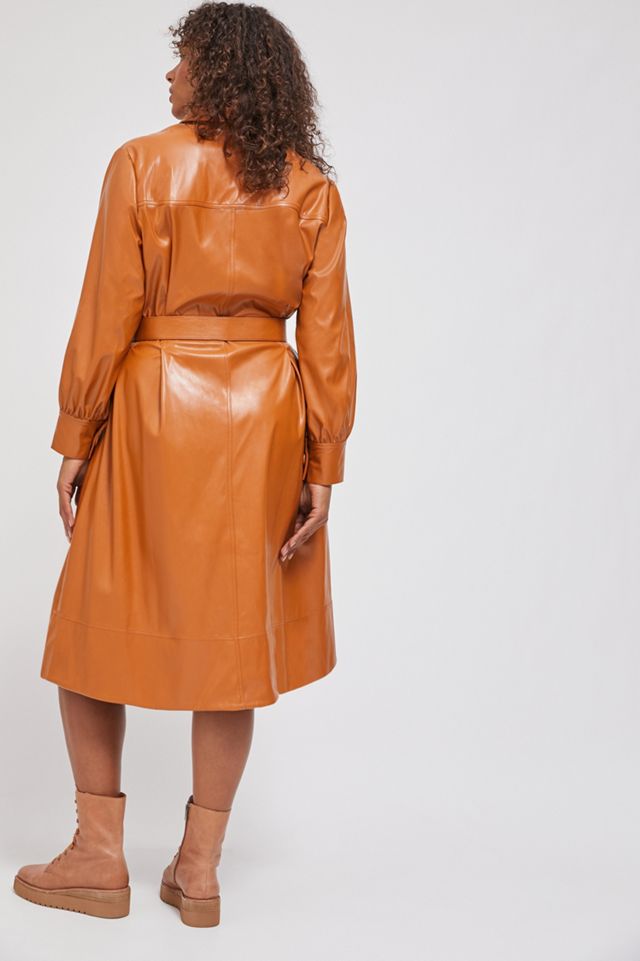 Ripley Faux Leather Midi Dress #5