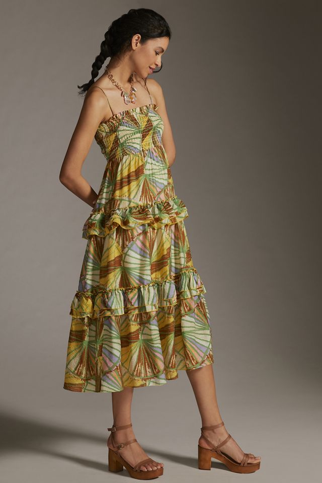 Mare Mare x Anthropologie Smocked Bodice Midi Dress #3