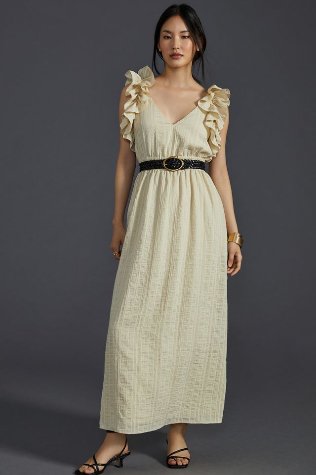 Mare Mare x Anthropologie Flutter-Sleeve Maxi Dress #1