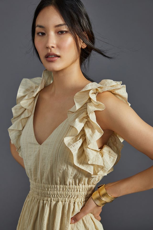 Mare Mare x Anthropologie Flutter-Sleeve Maxi Dress #3