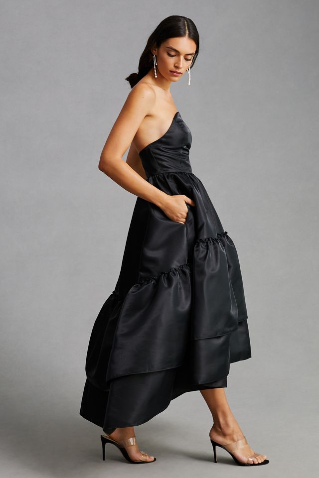 anthropologie Anthropologie Black Halo Strapless Cutout Dress 400.00